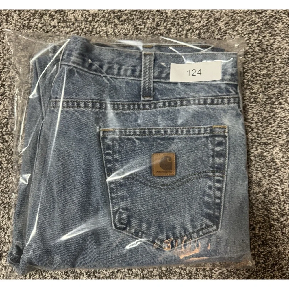 Carhartt Jeans Mens 38x36 Blue Denim B480 DSP Traditional